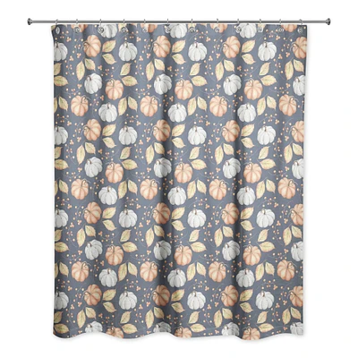 Harvest Pumpkins & Leaves Shower Curtain