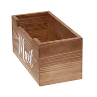 Elegant Designs Decorative Script Word Mail Organizer Box