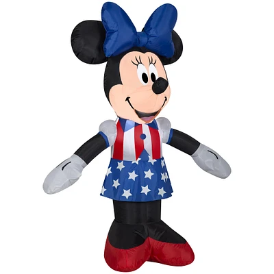 3.5ft. Airblown® Inflatable Patriotic Minnie Mouse