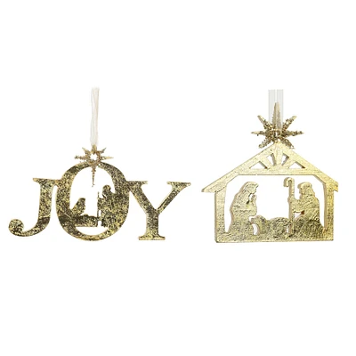 Assorted Gold Foiled Nativity Ornament by Ashland®, 1pc.