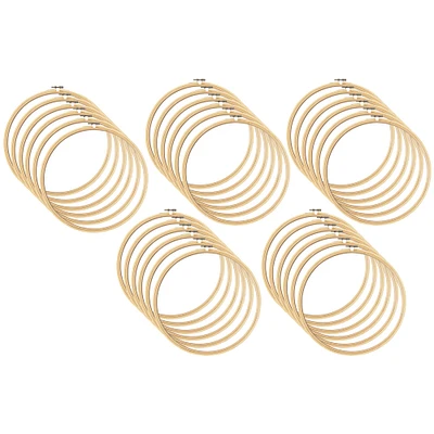 30 Pack: 10" Wooden Embroidery Hoop by Loops & Threads™