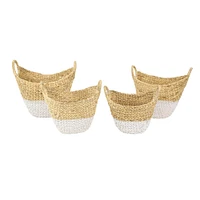 CosmoLiving by Cosmopolitan Brown Seagrass Contemporary Storage Basket Set