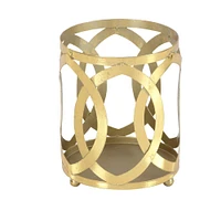 8" Gold Iron Glam Candle Holder