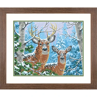 Dimensions® Paint Works Whitetail Winter Paint By Number Kit