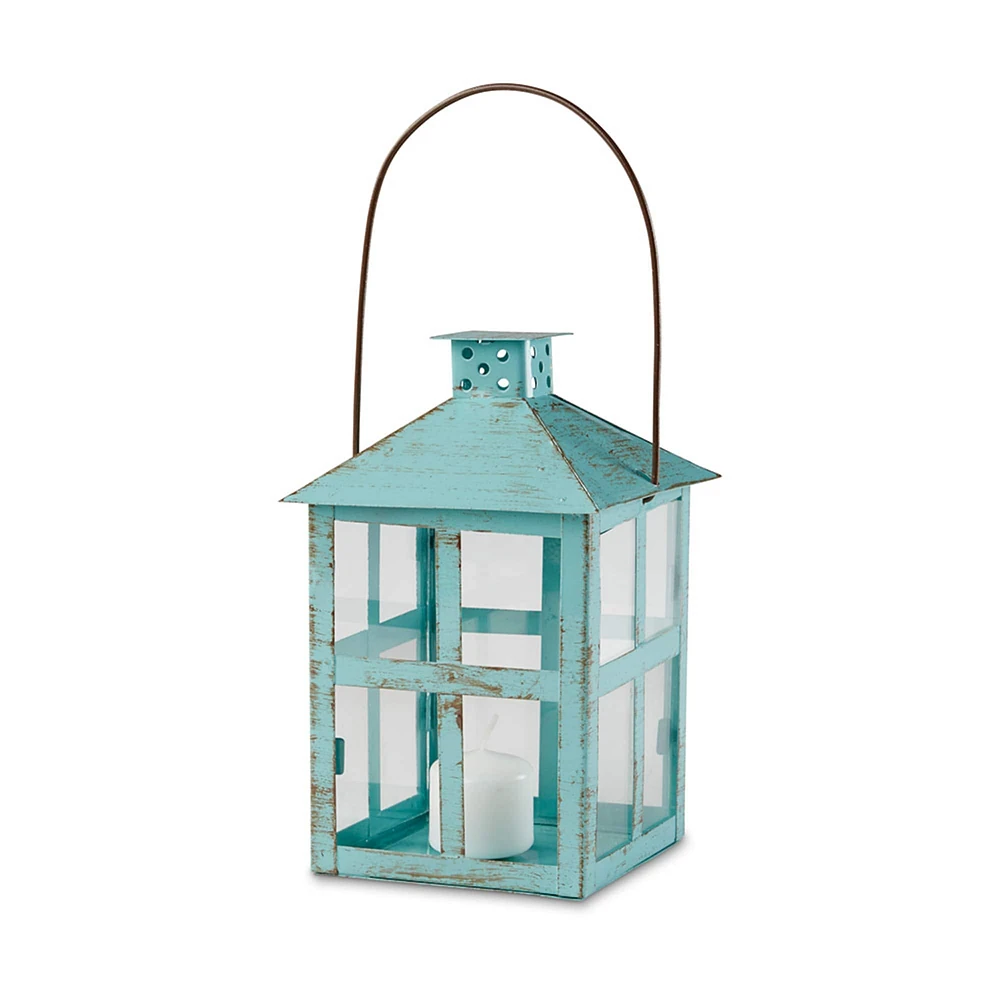 Kate Aspen® 8" Blue Distressed Lantern