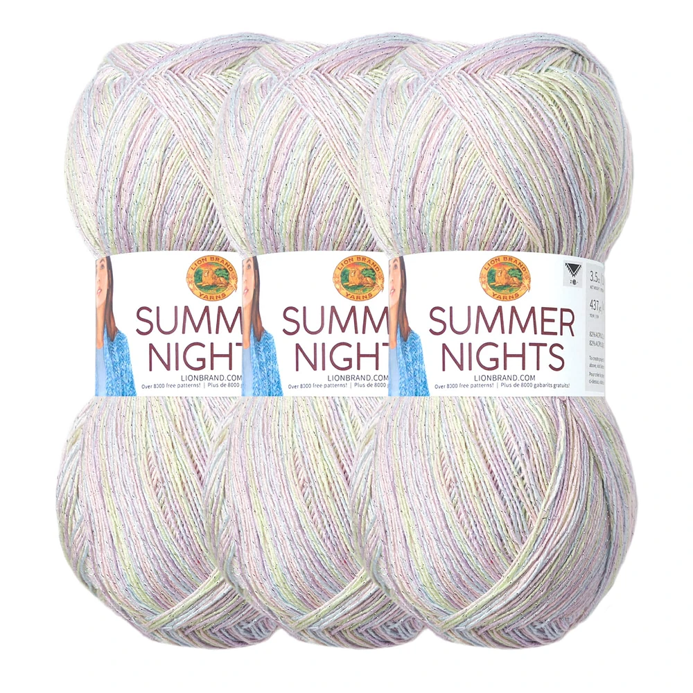 3 Pack Lion Brand® Summer Nights Yarn