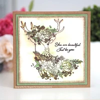 Creative Expressions Designer Boutique Flowers & Antlers Clear Stamp Set