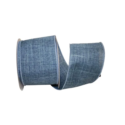 Reliant 2.5"x 10yd. Denim Solid Wired Ribbon