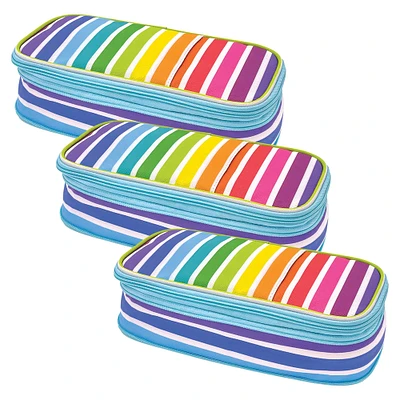 Teacher Created Resources Colorful Stripes Pencil Cases, 3ct.