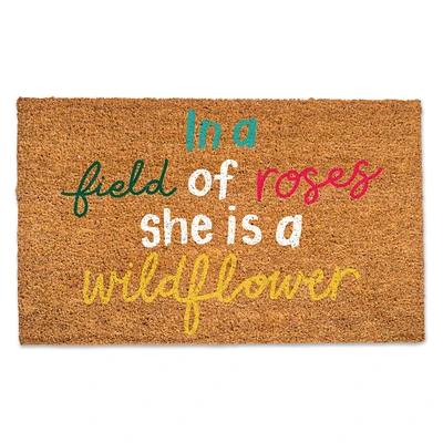 In a Field of Roses Colorful Doormat