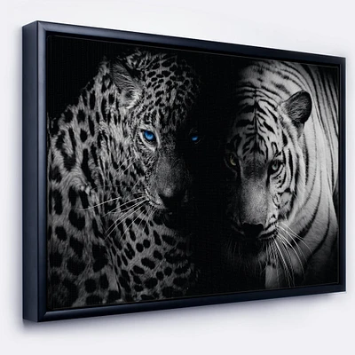 Designart - Leopard and Tiger in Black
