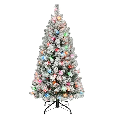 6 Pack: 4.5ft. Pre-Lit Virginia Pine Artificial Christmas Tree, Multicolor Lights