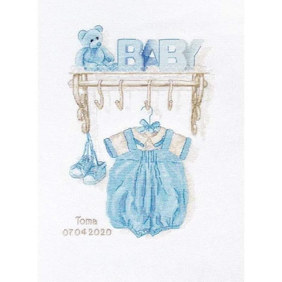 Luca-s Baby Boy Birth Counted Cross Stitch Kit