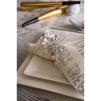 DII® Silver Multi Bead Napkin Rings, 6ct.