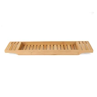 Mind Reader 27" Brown Bamboo Bathtub Caddy Organizer