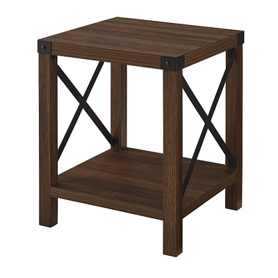 Walker Edison 22" Rustic Wood Side Table