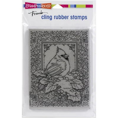 Stampendous® Cardinal Frame Cling Stamp