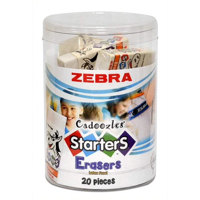 Zebra Cadoozles® Starters Block Erasers, 20ct.