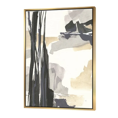 Designart - Glam Dancing shape II - Modern & Contemporary Canvas in Gold Frame