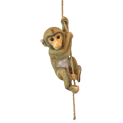 Design Toscano 16" Hanging Baby Monkey Outdoor Statue