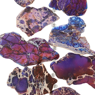 12 Pack: Brown & Purple Jasper Nugget Beads by Bead Landing™