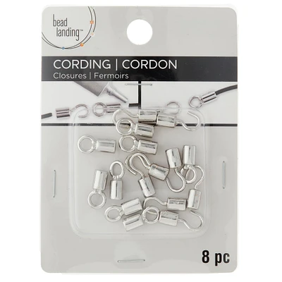 12 Pack: Rhodium Closures by Bead Landing™