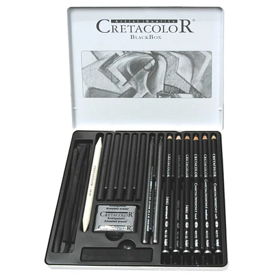 Cretacolor® 20 Piece Black Box Drawing Set
