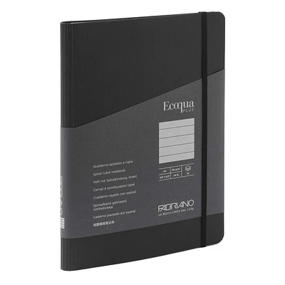 Fabriano® EcoQua Plus A5 Lined Hidden Spiral-Bound Notebook