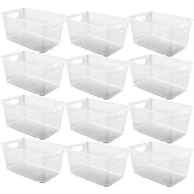12 Pack: 5.8qt. Clear V-Basket by Simply Tidy™