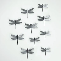 RoomMates 3D Gray Dragonflies Peel & Stick Mirror Decals