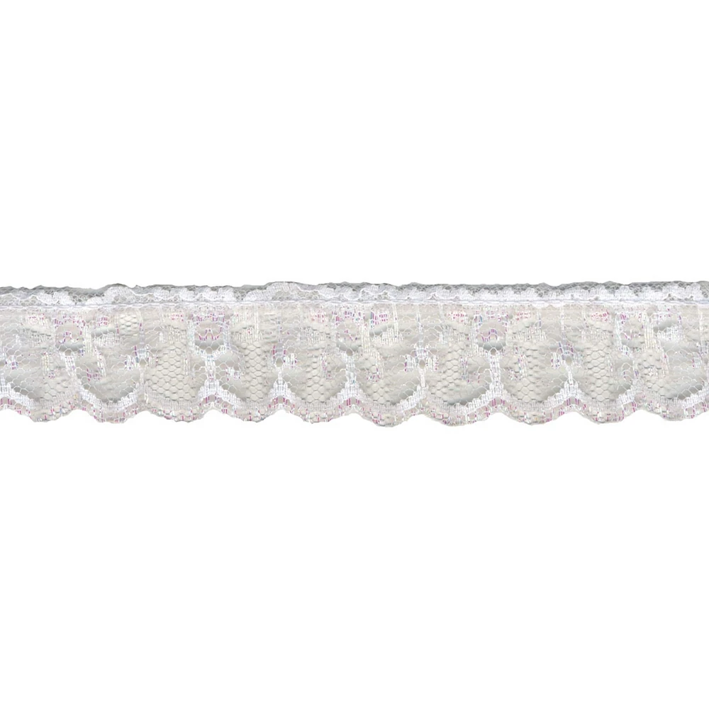 Simplicity 1.25" White Iridescent Line Lace