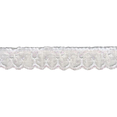 Simplicity 1.25" White Iridescent Line Lace