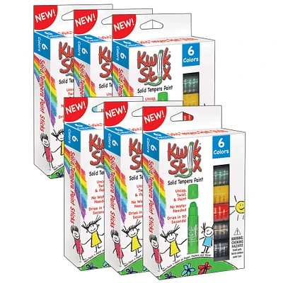 Kwik Stix™ 6 Primary Color Solid Tempera Paint Sticks, 6ct.