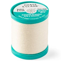 Coats & Clark Dual Duty Plus® Button & Carpet Thread, Cream