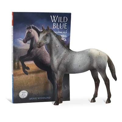 Reeves Horse Wild Blue Figurine & Book Set