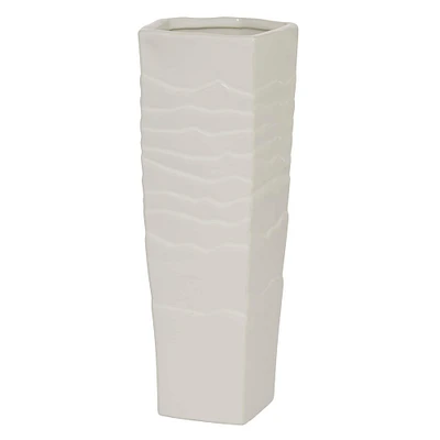 White Ceramic Contemporary Vase