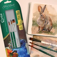 6 Pack: Silver Brush Limited® Crystal™ Basic Watercolor Brush Set