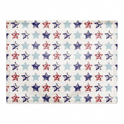 Floral Stars Pattern Cotton Twill Placemat