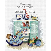 MP Studia I Was Born - Boy. Cross Stitch Kit