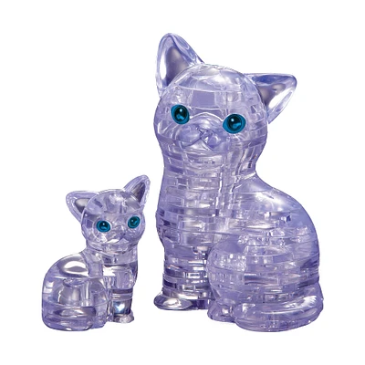 Original 3D Crystal Puzzle™ Cat with Kitten 49 Piece Puzzle