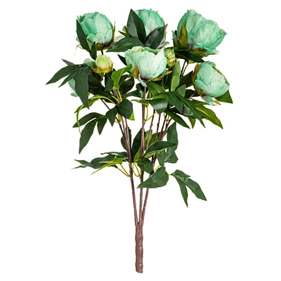 Artificial Green Peony Spray