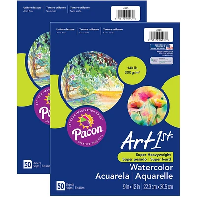 UCreate® 9" x 12" Watercolor Paper, 2 Packs of 50