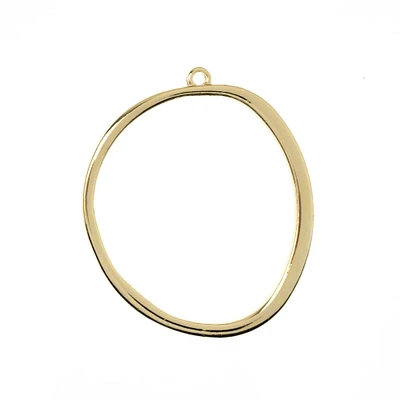 John Bead Beadwork Findings Gold Organic Circle Pendant, 3ct.