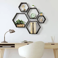 NEX™ Hexagon Floating Honeycomb Shelves Set