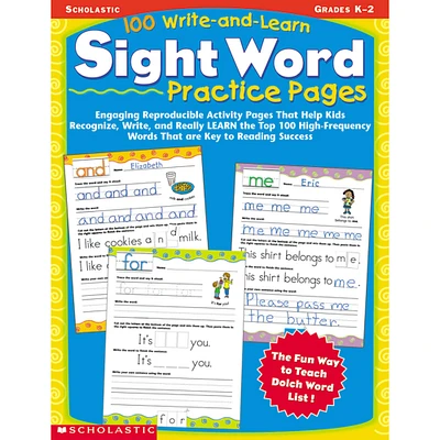 Scholastic® 100 Write And Learn Sight Word Practice Pages