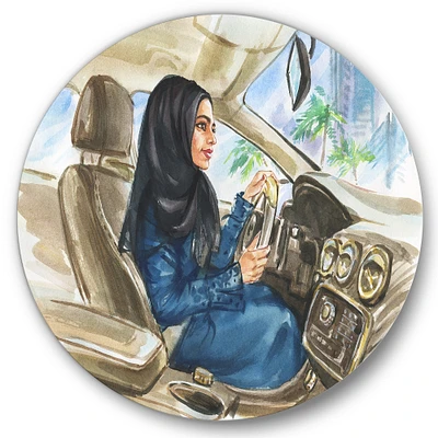 Designart - Arabian Woman Driving A Car I