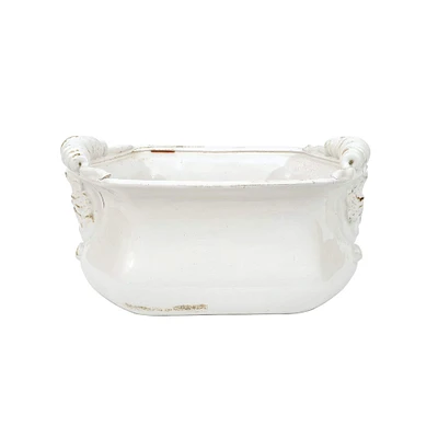 16" White Terracotta Cache Pot