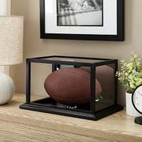 Black Football Display Case With Mirrored Back by Studio Décor®