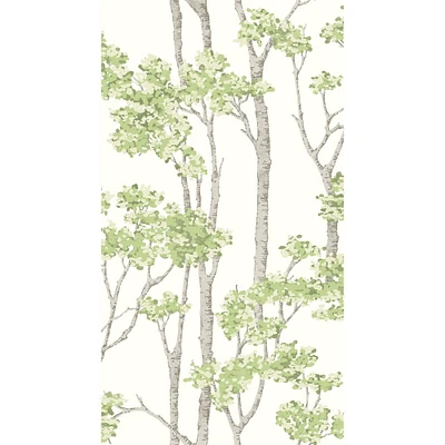 RoomMates Green & Gray Birch Grove Peel & Stick Wallpaper