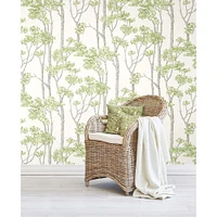 RoomMates Green & Gray Birch Grove Peel & Stick Wallpaper